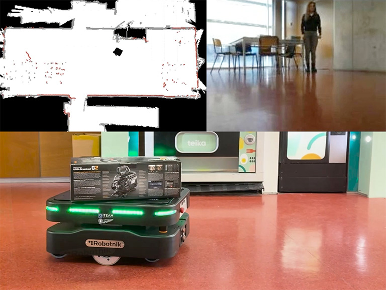 Pruebas de control de robots para entornos logísticos